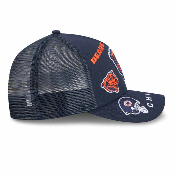 Chicago Bears Nike Navy 9FORTY M-Crown A-Frame All Over Adjustable Cap