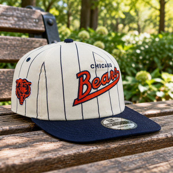 Chicago Bears New Era 19TWENTY Pinstripe Retro Script Snapback Adjustable Cap