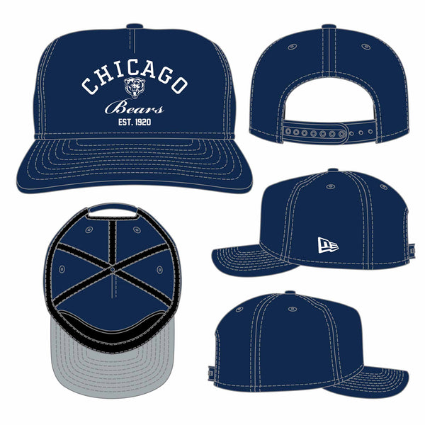 Chicago Bears Nike 1920 Stacked Classy Script Boxy Crown Navy Snapback Adjustable Cap