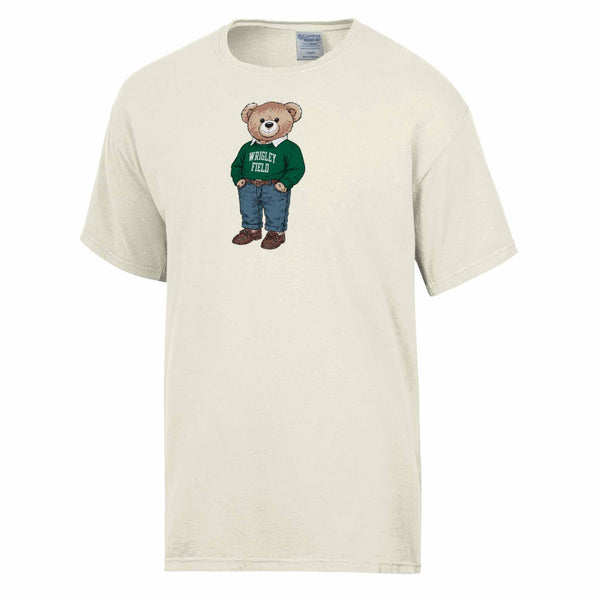 Wrigley Field Teddy Bear Comfort Wash Parchment Short Sleeve T Shirt