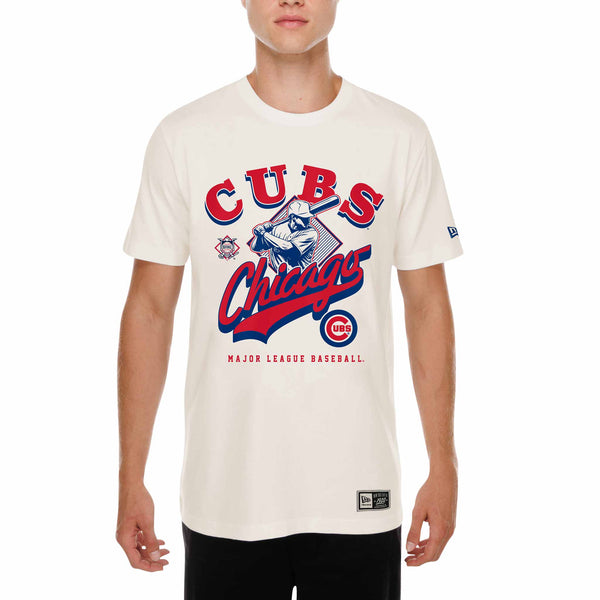 Chicago Cubs New Era Chicago Batter Cream Short Sleeve T Shirt