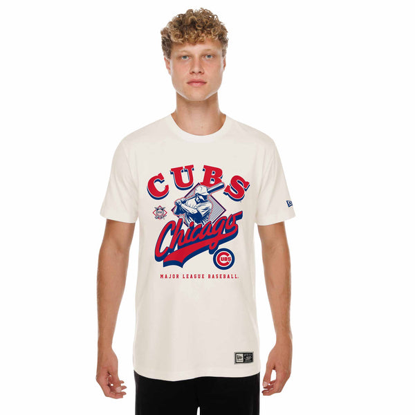 Chicago Cubs New Era Chicago Batter Cream Short Sleeve T Shirt