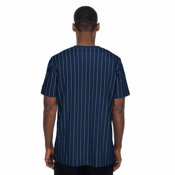 Chicago Cubs New Era 1914 Bear Navy Blue Pinstripe Short Sleeve T Shirt