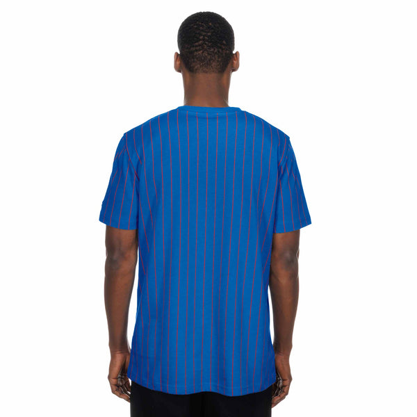 Chicago Cubs New Era Alternate Two Logo Royal Pinstripe Short Sleeve T Shirt