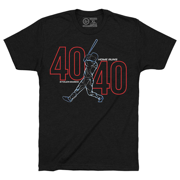 Pete Crow-Armstrong Obvious Shirts 2026 40/40 Stolen Bases/Home Run T-Shirt
