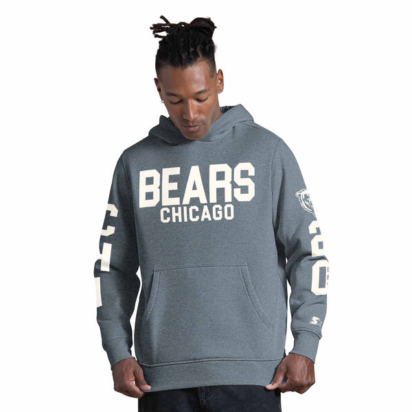 Chicago Bears Starter Locker Room Grey Hooded Sweatshirt
