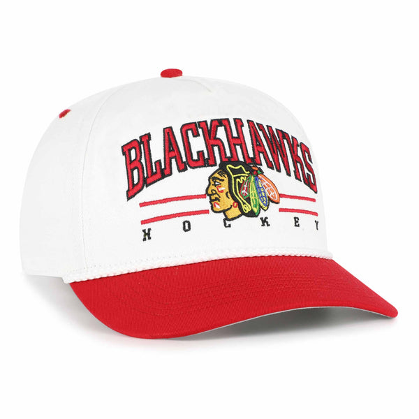 Chicago Blackhawks 47 Brand White Roscoe Rope Hitch Adjustable Cap