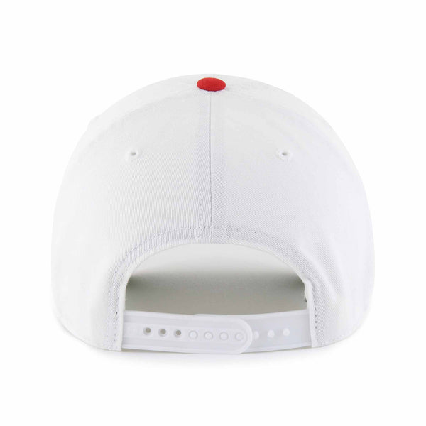 Chicago Blackhawks 47 Brand White Double Header Clean Up Adjustable Cap