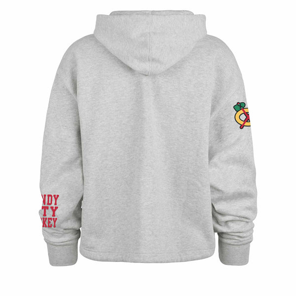 Chicago Blackhawks Women's 47 Brand Grey Relay Venice Hooded Sweatshirt