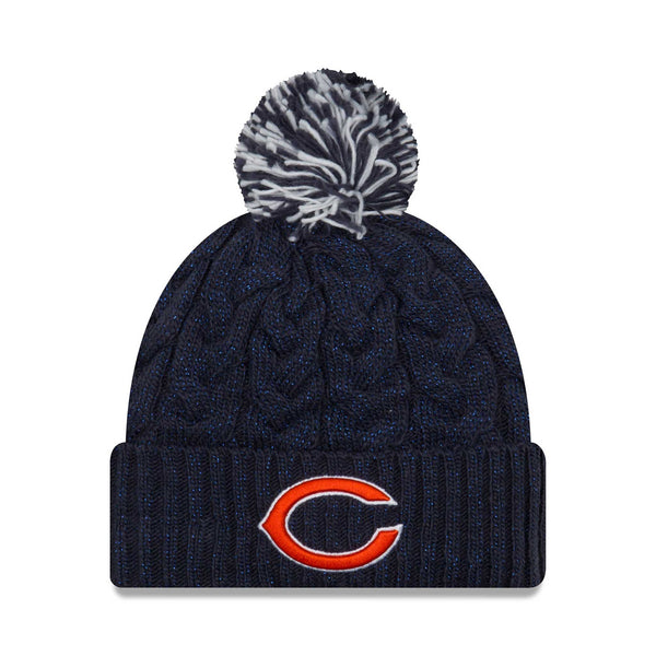 Chicago Bears New Era Cable Knit Pom Knit Hat