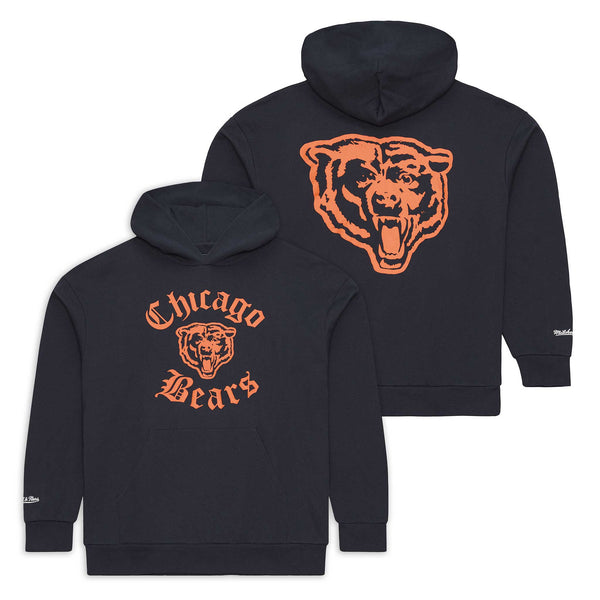 Chicago Bears Mitchell And Ness Navy Old English Graphic Hooded Sweatshirt