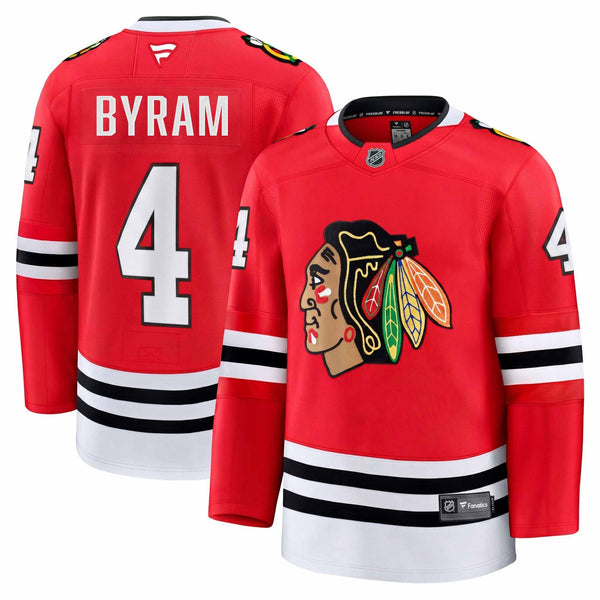 Chicago Blackhawks Bowen Byram Fanatics Home Premium Jersey With Authentic Lettering