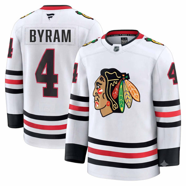 Chicago Blackhawks Bowen Byram Fanatics Road Premium Jersey With Authentic Lettering