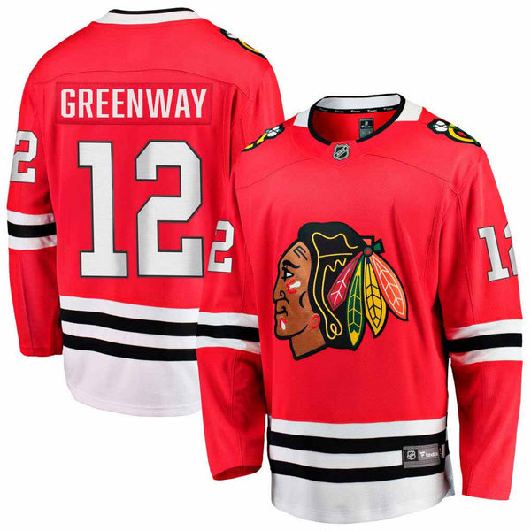 Chicago Blackhawks Jordan Greenway Home Breakaway Jersey w/ Authentic Lettering