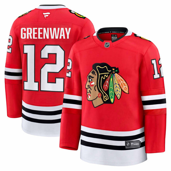 Chicago Blackhawks Jordan Greenway Fanatics Home Premium Jersey With Authentic Lettering
