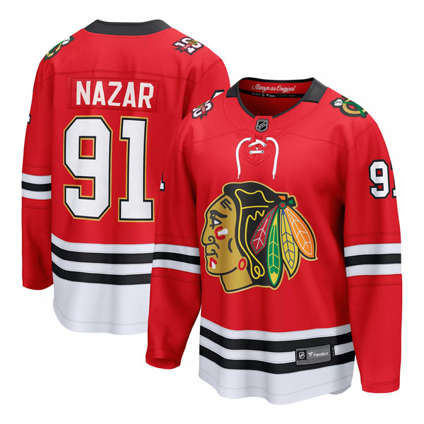 Chicago Blackhawks Frank Nazar Centennial Breakaway Jersey With Authentic Lettering