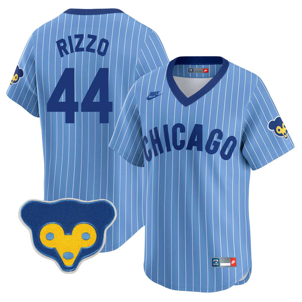 Chicago Cubs Anthony Rizzo Nike Limited Vapor 1957-78 Road Cooperstown Jersey