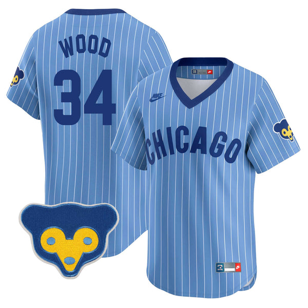 Chicago Cubs Kerry Wood Nike Limited Vapor 1957-78 Road Cooperstown Jersey
