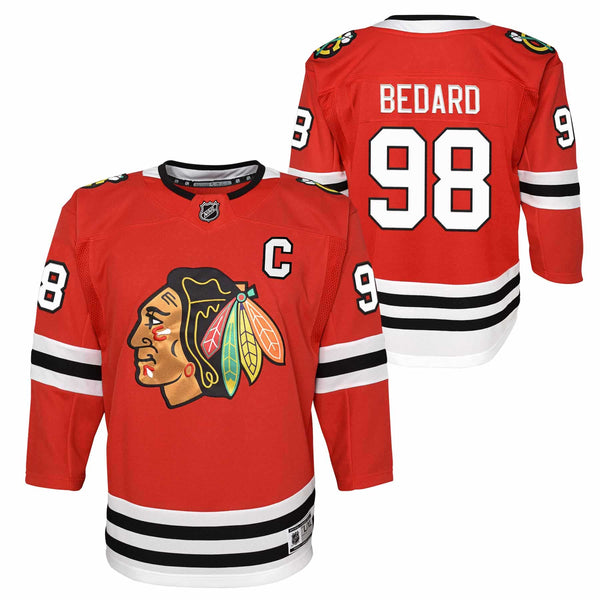 Chicago Blackhawks Connor Bedard Youth Home Premier Jersey With Authentic Lettering