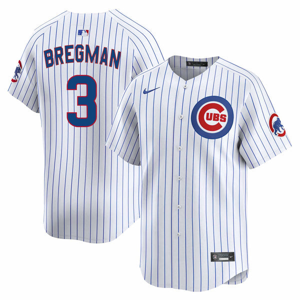 Chicago Cubs Alex Bregman Nike Home Vapor Limited Jersey W/ Authentic Lettering
