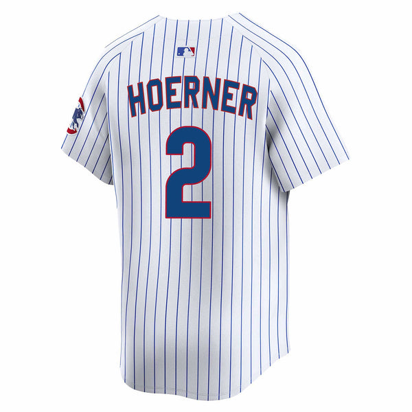 Chicago Cubs Nico Hoerner Nike Home Vapor Limited Jersey W/ Authentic Lettering