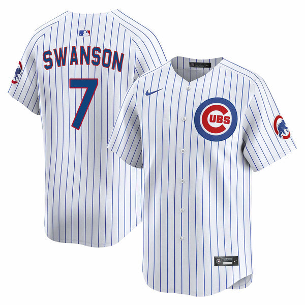 Chicago Cubs Dansby Swanson Nike Home Limited Replica Jersey W/ Authentic Lettering