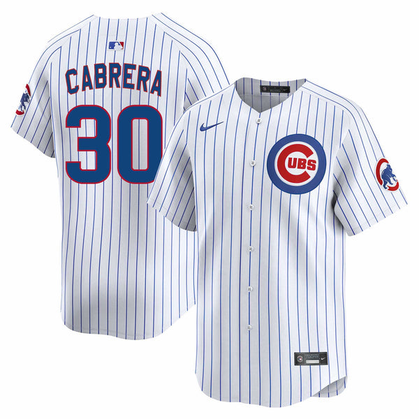 Chicago Cubs Edward Cabrera Nike Home Vapor Limited Jersey W/ Authentic Lettering