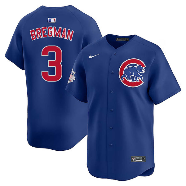 Chicago Cubs Alex Bregman Nike Alternate Vapor Limited Jersey W/ Authentic Lettering