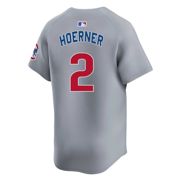 Chicago Cubs Nico Hoerner Nike Road Vapor Limited Jersey W/ Authentic Lettering
