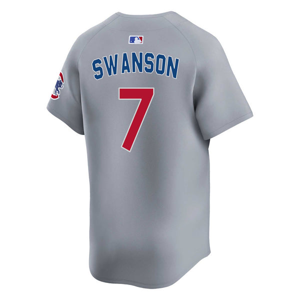 Chicago Cubs Dansby Swanson Nike Road Vapor Limited Jersey W/ Authentic Lettering