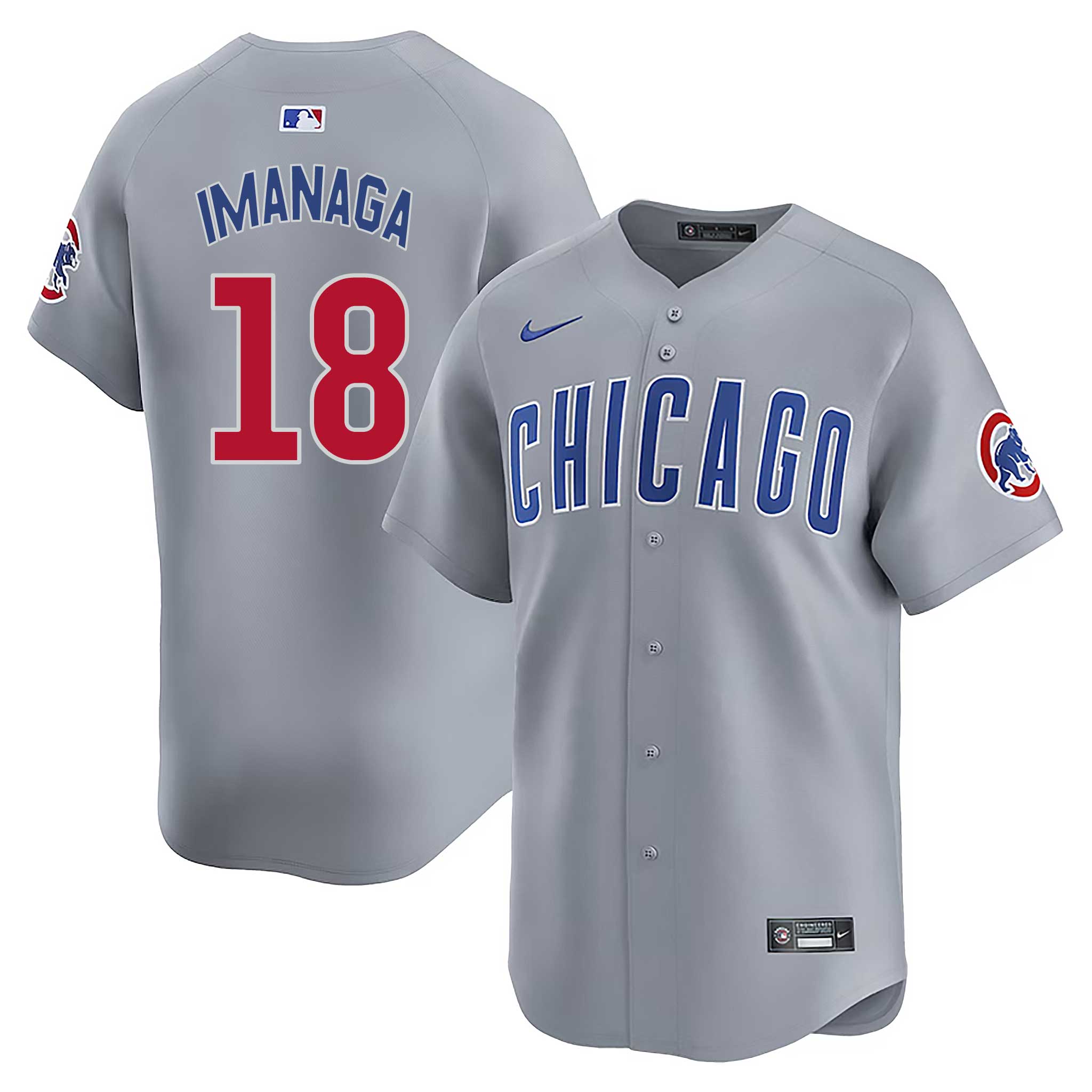 Cubs ユニフォーム IMANAGA 18 Nike 新品タグ付き Chicago Cubs Shota Imanaga Nike Road Vapor Limited Jersey W
