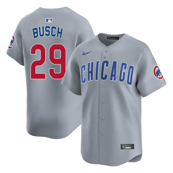 Chicago Cubs Michael Busch Nike Road Vapor Limited Jersey With Authentic Lettering
