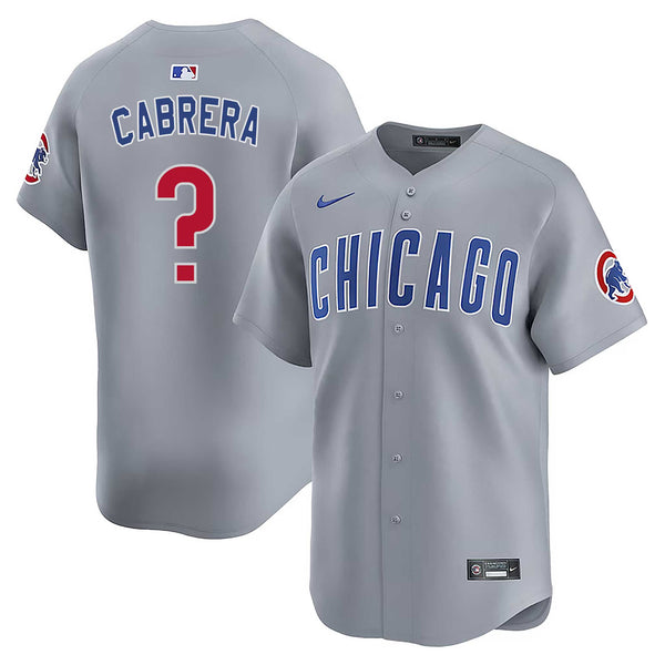 Chicago Cubs Edward Cabrera Nike Road Vapor Limited Jersey W/ Authentic Lettering
