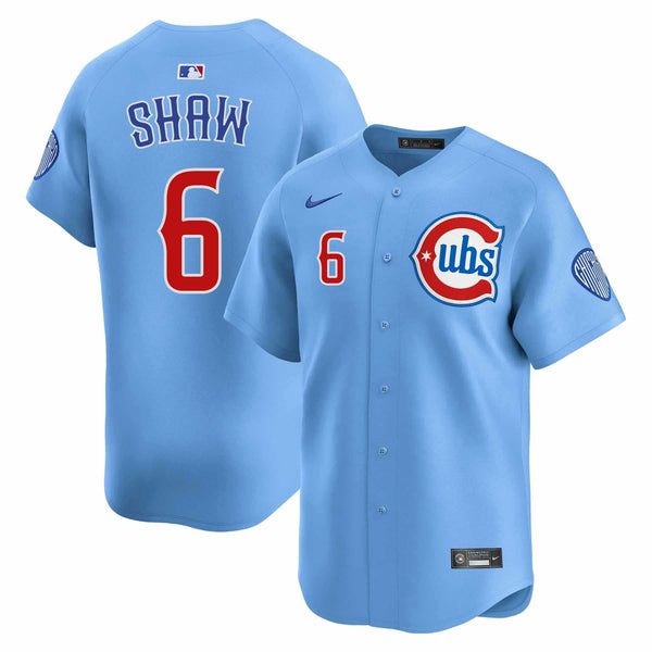 Chicago Cubs Matt Shaw Blues Alternate 2 Nike Vapor Limited Jersey