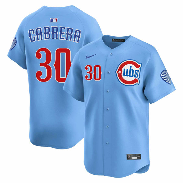 Chicago Cubs Edward Cabrera Blues Alternate 2 Nike Vapor Limited Jersey