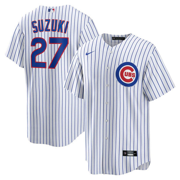 Chicago Cubs Seiya Suzuki Nike Home Replica Jersey w/ Authentic Lettering