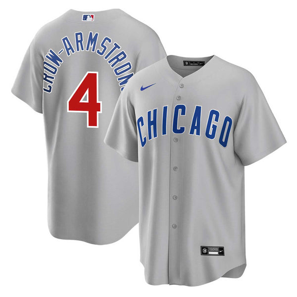 Chicago Cubs Pete Crow-Armstrong Nike Road Replica Jersey w/ Authentic Lettering