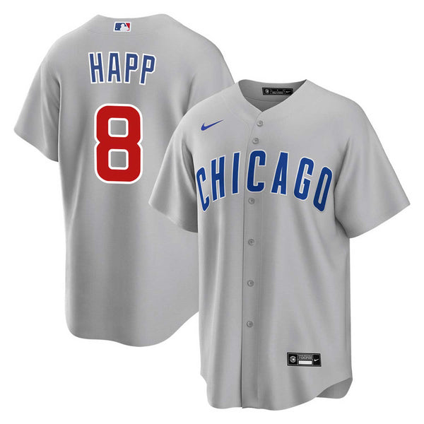 Chicago Cubs Ian Happ Nike Road Replica Jersey w/ Authentic Lettering