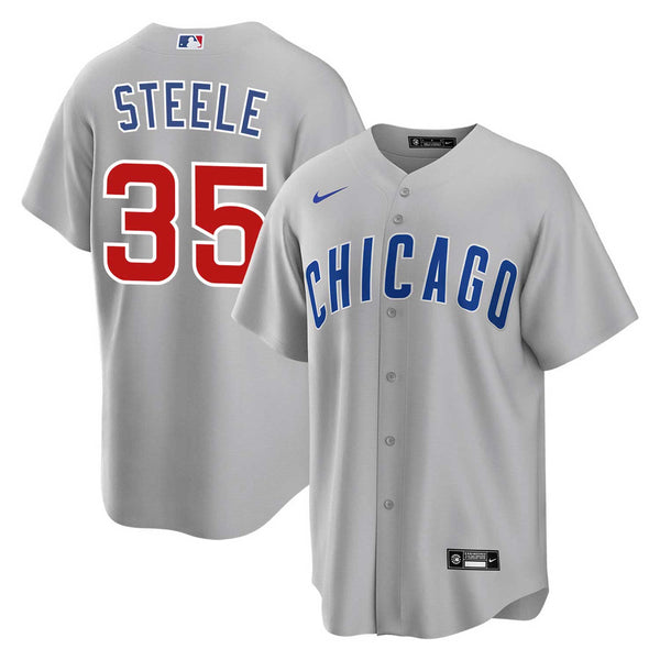 Chicago Cubs Justin Steele Nike Road Replica Jersey w/ Authentic Lettering
