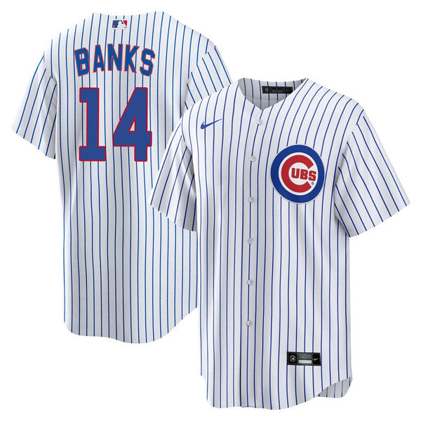 Chicago Cubs Ernie Banks Nike Home Replica Jersey w/ Authentic Lettering