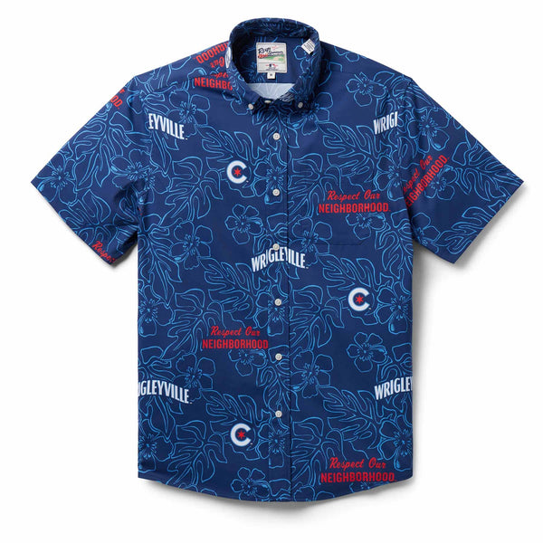 Reyn Spooner, Inc Chicago Cubs City Connect Performance Button Front / Performance Fabric Navy / XL by Reyn Spooner