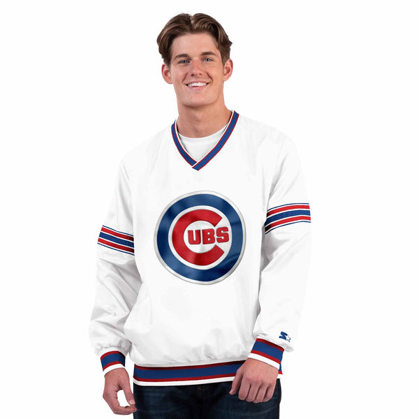 Chicago Cubs Starter Renegade White Pullover Jacket