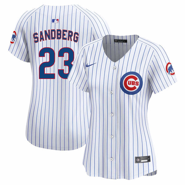 Chicago Cubs Ryne Sandberg Women's Home Nike Vapor Limited Jersey W/ Authentic Lettering