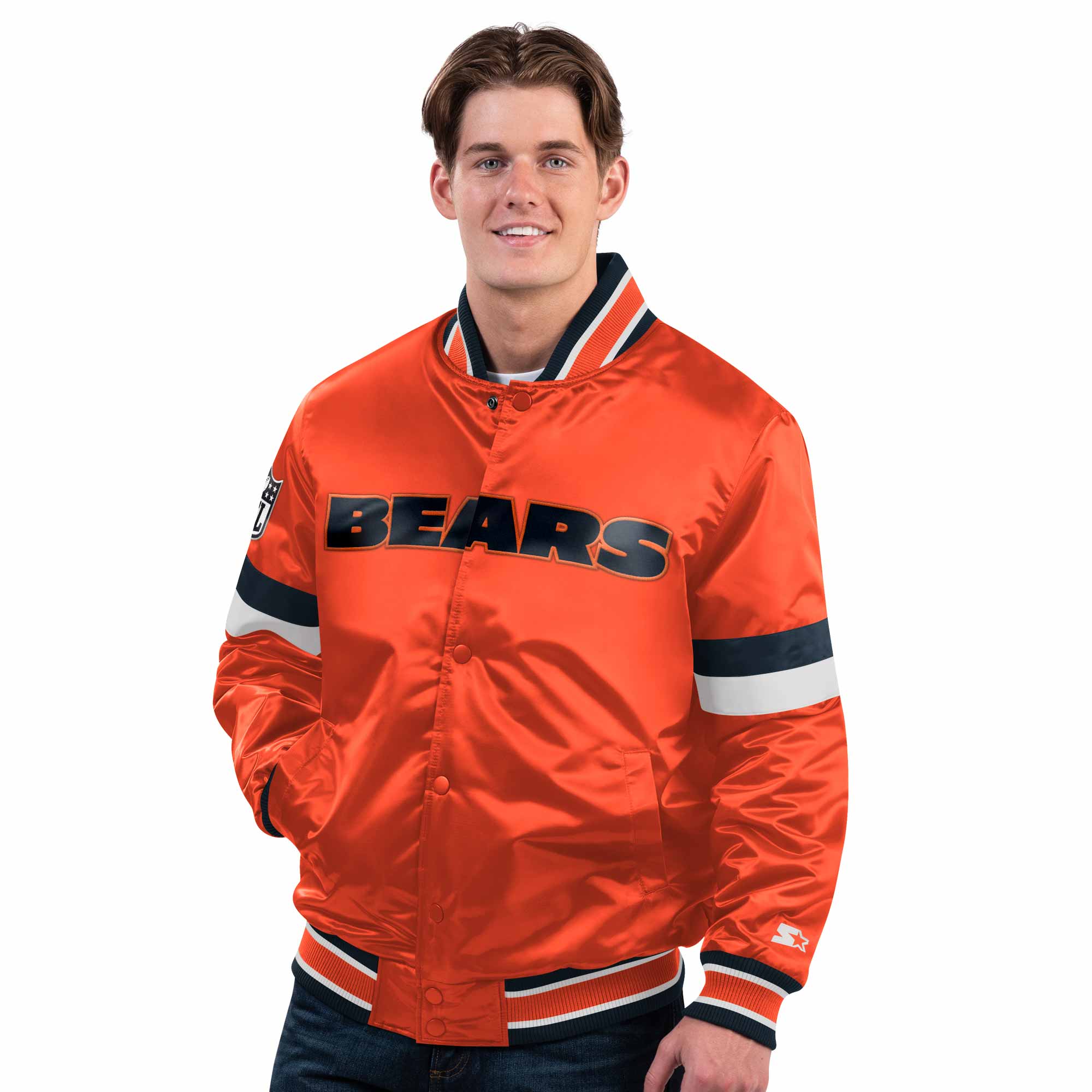 Chicago Bears Starter Home Game Satin Jacket – Wrigleyville Sports