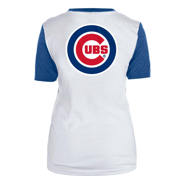 Chicago Cubs Women's Two Sided Bullseye T-Shirt