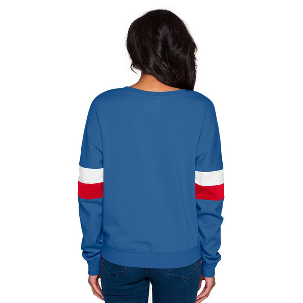 Chicago Cubs Ladies Bullseye Branded Crew Sweatshirt