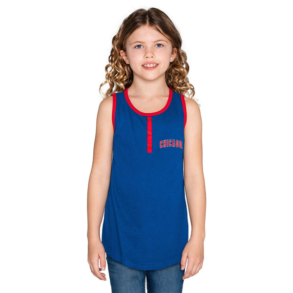 CHICAGO CUBS WOMEN'S 1914 GREY SLEEVELESS CROPPED
