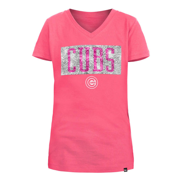 Chicago Cubs Youth Girls Sequin T-Shirt