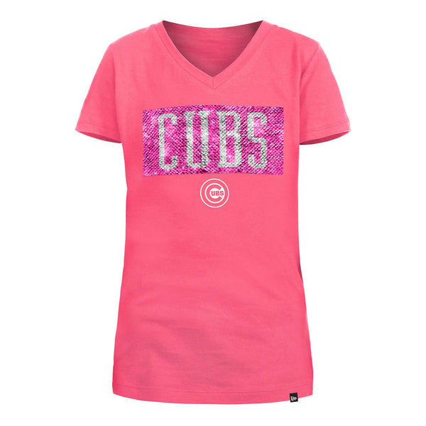 Chicago Cubs Youth Girls Sequin T-Shirt