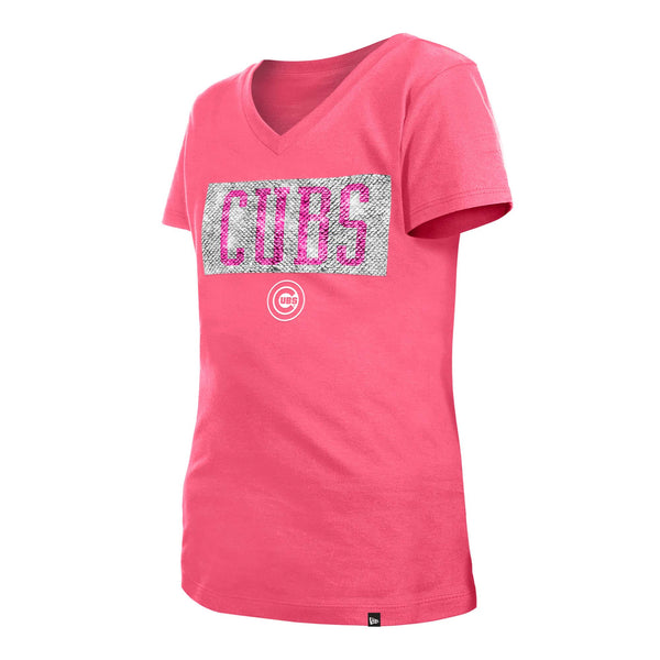 Chicago Cubs Youth Girls Sequin T-Shirt